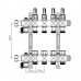 Коллекторная группа Elsen 4 отвода тёплый пол, нержавеющая сталь, c расходомерами, EMI03.04