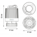 Engo сервопривод нормально закрытый, M30x1.5, 230V, E30NC230